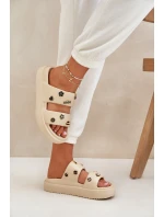 Dámské Pěnové Pantofle S Dekoracemi Béžové Ravanala Dámské Pěnové Pantofle S Dekoracemi Béžové Ravanala