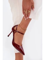 Lakované lodičky s páskem bordové model 21788333 - Boto Lakované lodičky s páskem bordové model 21788333 - Boto