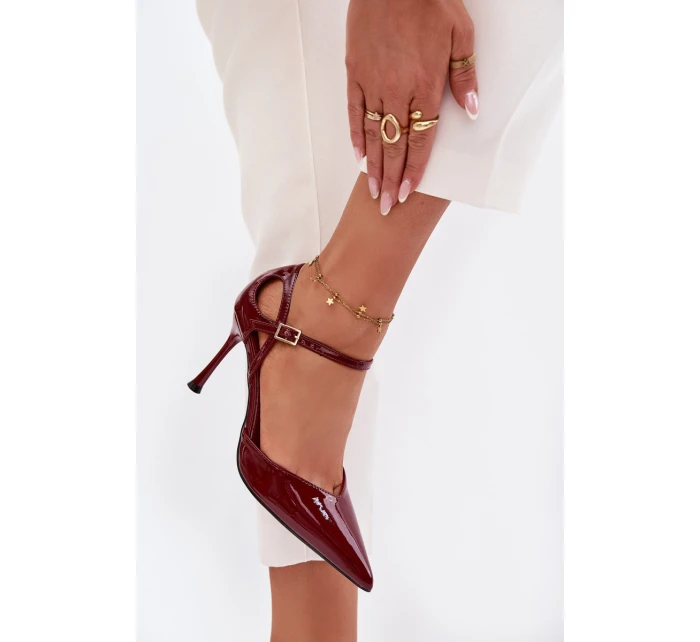 Lakované lodičky s páskem bordové model 21788333 - Boto Lakované lodičky s páskem bordové model 21788333 - Boto