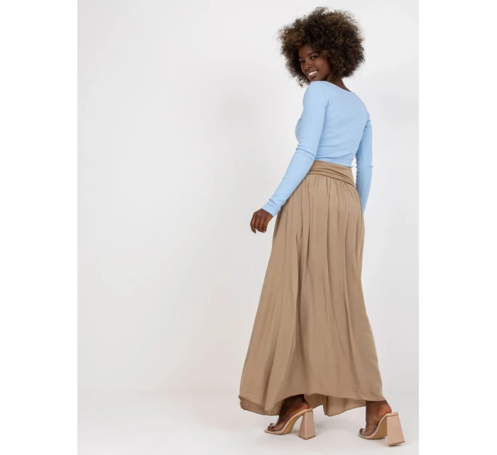 Spódnica TW SD BI model 20206447 ciemny bezowy - FPrice Spódnica TW SD BI model 20206447 ciemny bezowy - FPrice