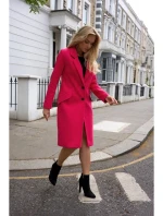 M758 Kabát na knoflíky - fuchsiový