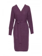 Svetrové šaty s výstřihem heather model 21484550 - Moe Svetrové šaty s výstřihem heather model 21484550 - Moe