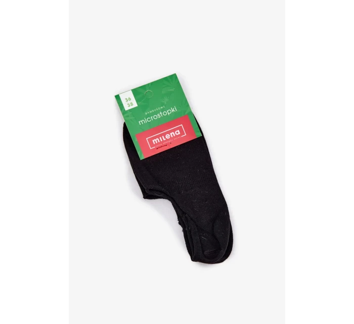 Dámské mikro-kotníkové bambusové ponožky – černé Dámské mikro-kotníkové bambusové ponožky – černé