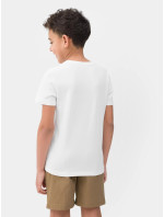 Chlapecké tričko 4FJSS23TTSHM294 bílé - 4F