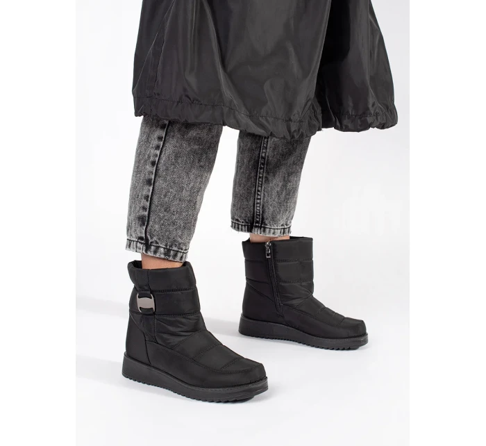 Klasické černé sněhule dámské platforma Klasické černé sněhule dámské platforma