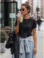 MAYLA dámské tričko černé FashionStreet RY2123 MAYLA dámské tričko černé FashionStreet RY2123