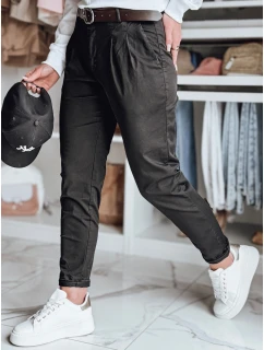 Dámské kalhoty chinos s páskem MODELA černá FashionStreet UY2568