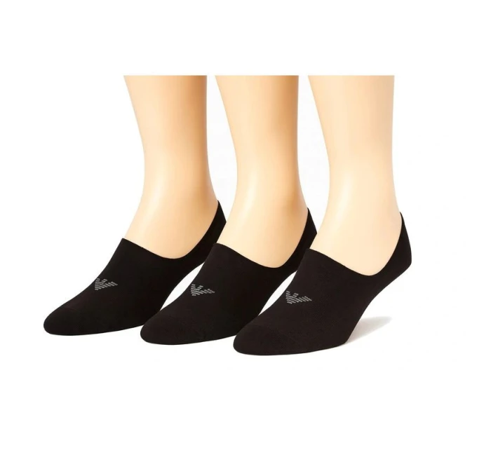 Emporio Armani mikrofleece ponožky Calza bavlna černá 3-Pack Emporio Armani mikrofleece ponožky Calza bavlna černá 3-Pack