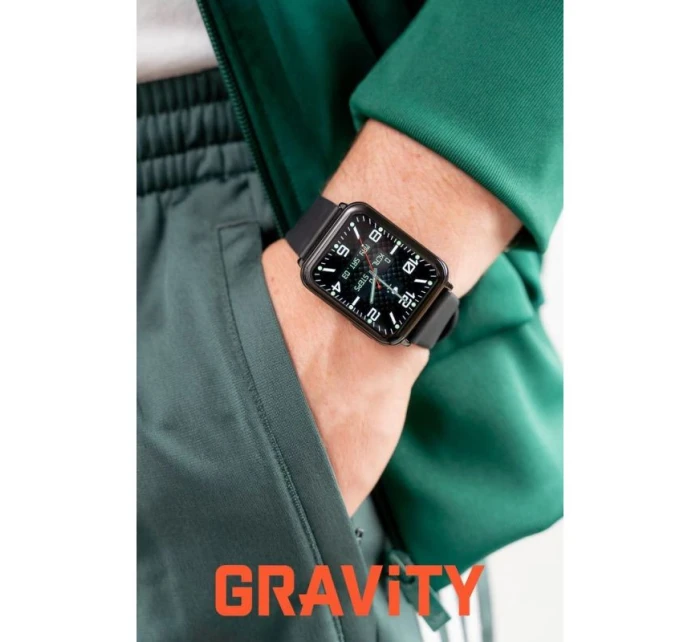 Chytré hodinky Gravity Black 2 Stripes GT17-7 Chytré hodinky Gravity Black 2 Stripes GT17-7