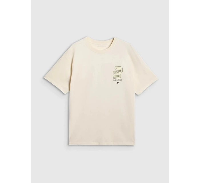 Pánské tričko oversize s potiskem 4F 4FRAW25TTSHM3220-11S