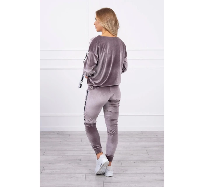 Velurová souprava Love grey Velurová souprava Love grey