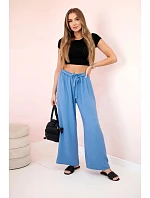 Kalhoty s širokým pasem džínovina