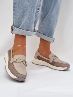 Dámské Kožené Mokasíny D&A model 21685986 Šedé - S.Barski