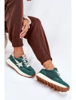 Dámské Sportovní Boty Z Semiše Na Platformě model 21686705 Zelené - VINCEZA