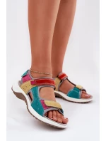 Kožené Dámské Sportovní Sandály  Multikolor model 21695384 - VINCEZA