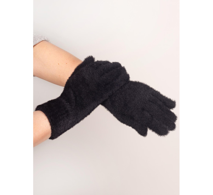 Yoclub Dámské pětiprsté rukavice RED-0004K-3450 Black