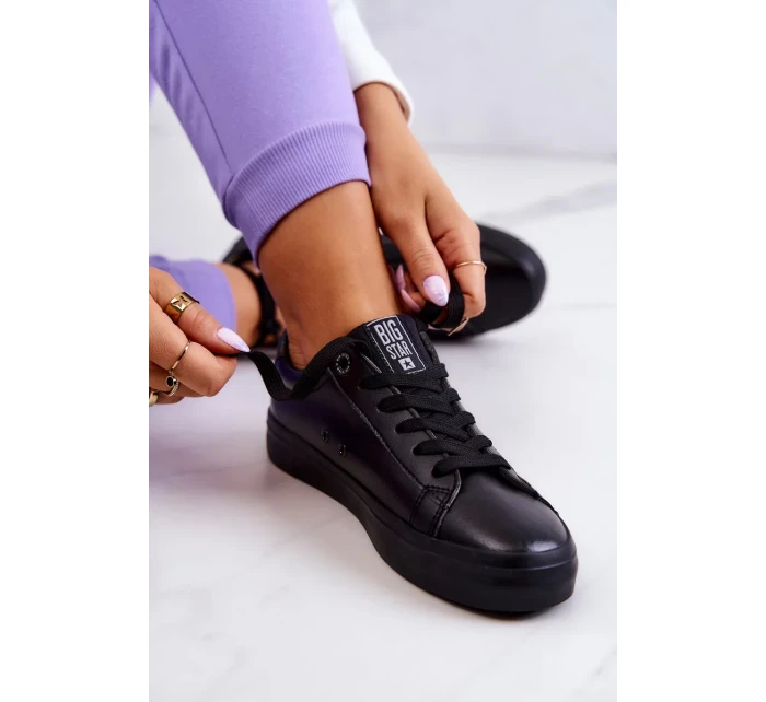 Dámské kožené tenisky Big Star - černé Dámské kožené tenisky Big Star - černé