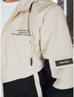 Pánská přechodná bunda s kapucí béžová model 21986395 - Dstreet