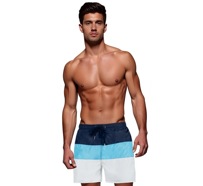 Pánské tmavě modré a bílé plavecké šortky model 21989692 - Dstreet Pánské tmavě modré a bílé plavecké šortky model 21989692 - Dstreet