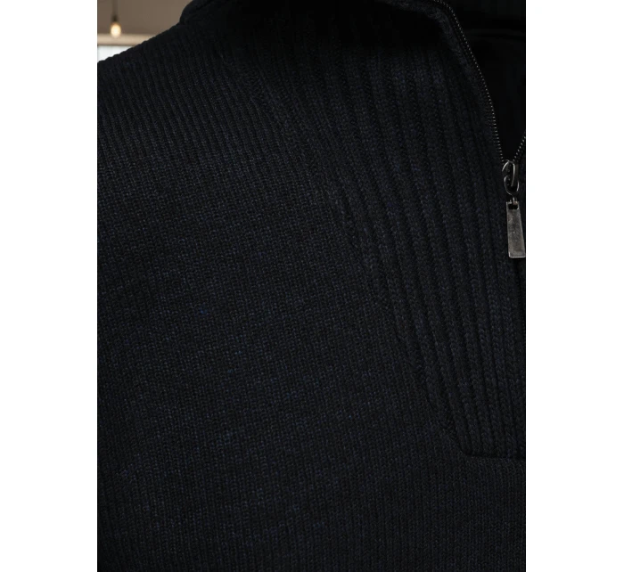 Pánský svetr se stojáčkem tmavě modrý Dstreet model 21995576 - FashionStreet