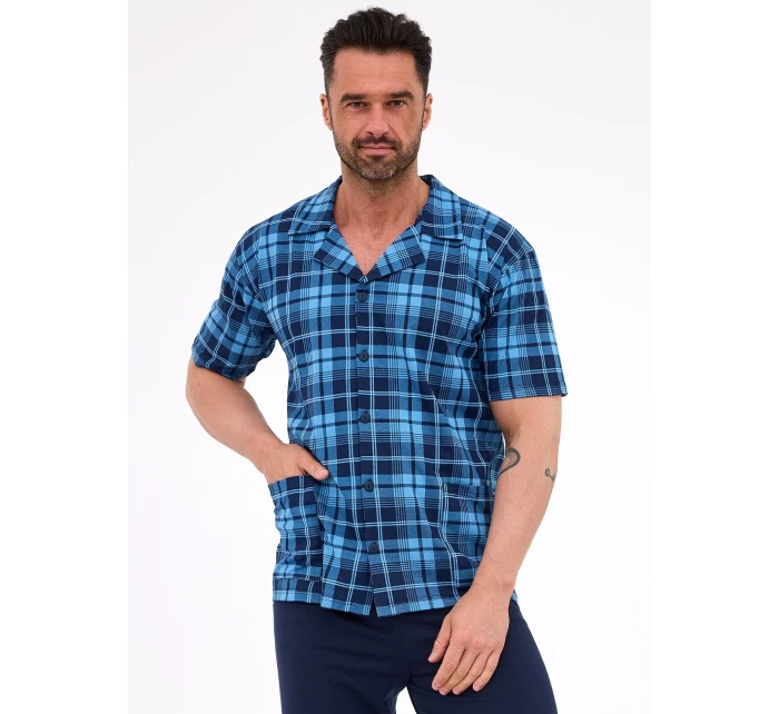 Pyžamo model 21729009 cr/r S2XL pánské rozepínací - Cornette Pyžamo model 21729009 cr/r S2XL pánské rozepínací - Cornette