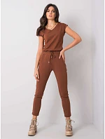 Hnědé dámské úpletové kalhoty typu chino model 21470493 - Factory Price Hnědé dámské úpletové kalhoty typu chino model 21470493 - Factory Price