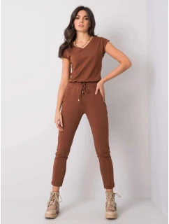 Hnědé dámské úpletové kalhoty typu chino model 21470493 - Factory Price