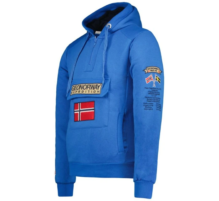 Geografické Norsko Gymclass EO DB 100 M WU6582H/GNO-Royal Blue mikina