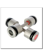 Chromové činky 2x10 kg silikonové prvky HMS HH10