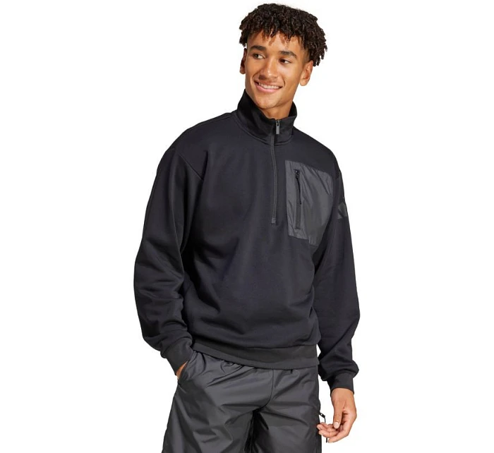 Pánská mikina adidas City Escape Fleece Half-Zip GD černá JF3290 pánské