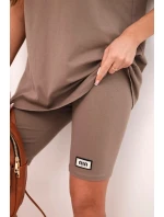 Dámský bavlněný komplet s krátkým rukávem a šortkami fango Dámský bavlněný komplet s krátkým rukávem a šortkami fango