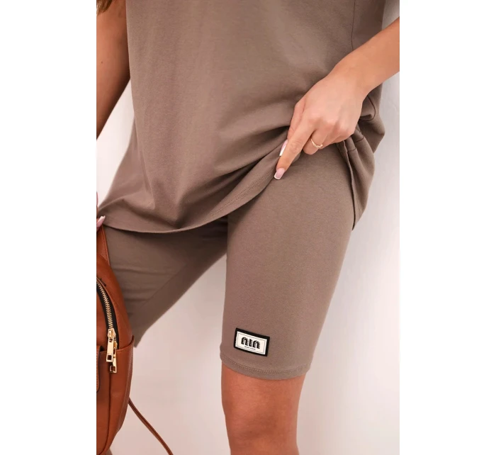 Dámský bavlněný komplet s krátkým rukávem a šortkami fango Dámský bavlněný komplet s krátkým rukávem a šortkami fango