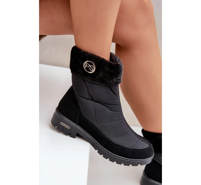 Dámské Módní zateplené sněhule Progress model 21602424 Černé - Boto Dámské Módní zateplené sněhule Progress model 21602424 Černé - Boto