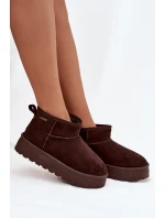 Nízké sněhule na platformě Big Star model 21708613 čokoládové - Big Star Shoes Nízké sněhule na platformě Big Star model 21708613 čokoládové - Big Star Shoes