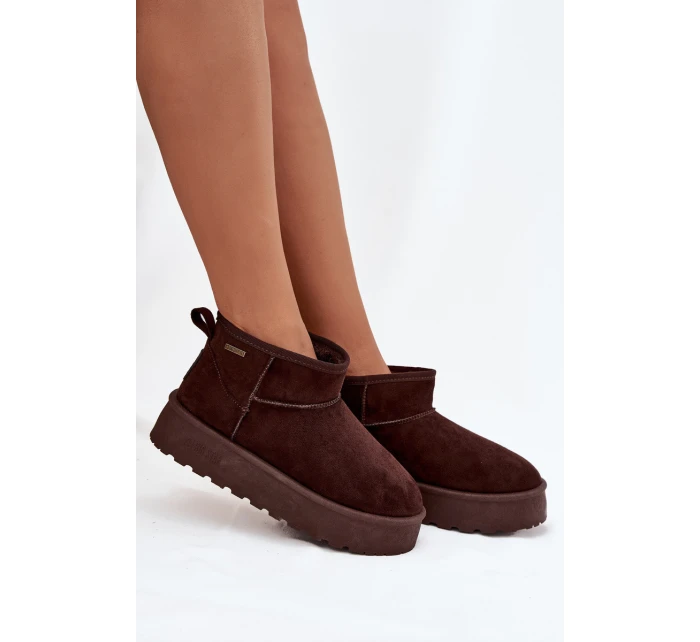 Nízké sněhule na platformě Big Star model 21708613 čokoládové - Big Star Shoes Nízké sněhule na platformě Big Star model 21708613 čokoládové - Big Star Shoes