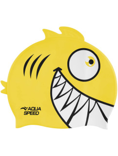 AQUA SPEED Plavecká čepice ZOO Pirana 18 Yellow