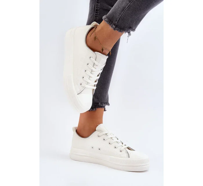 Dámské eko kožené tenisky Big Star Bílé Dámské eko kožené tenisky Big Star Bílé