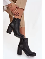 Dámské botky na sloupku – černé Ryselle Dámské botky na sloupku – černé Ryselle
