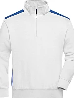 Daiber JN 868 Pracovní mikina s 1/4 zipem - Color 02.0868 white/royal