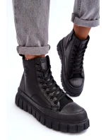 Kožené Boty Na Zip Big Star Černé model 21634271 - Big Star Shoes Kožené Boty Na Zip Big Star Černé model 21634271 - Big Star Shoes