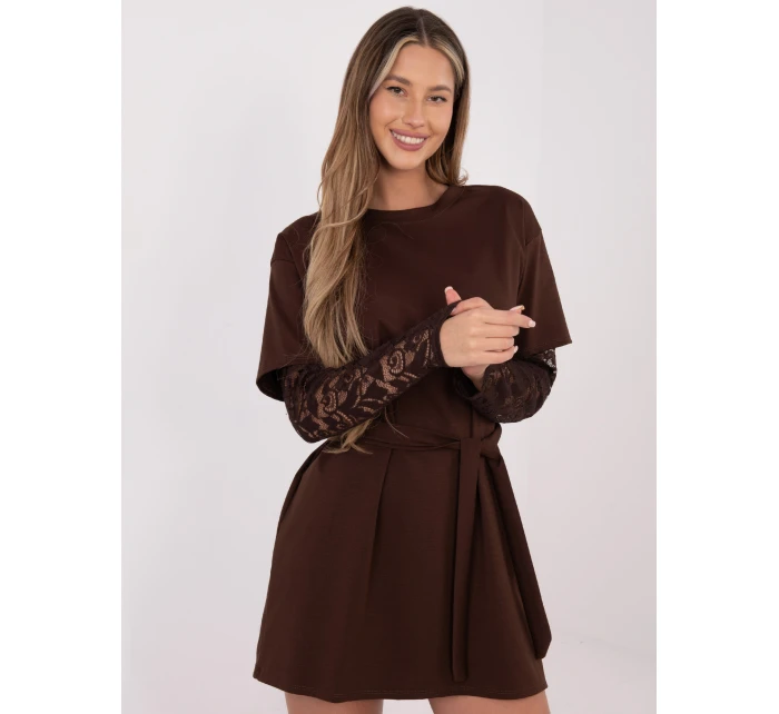 Šaty MI SK 4303.62 hnědé Šaty MI SK 4303.62 hnědé