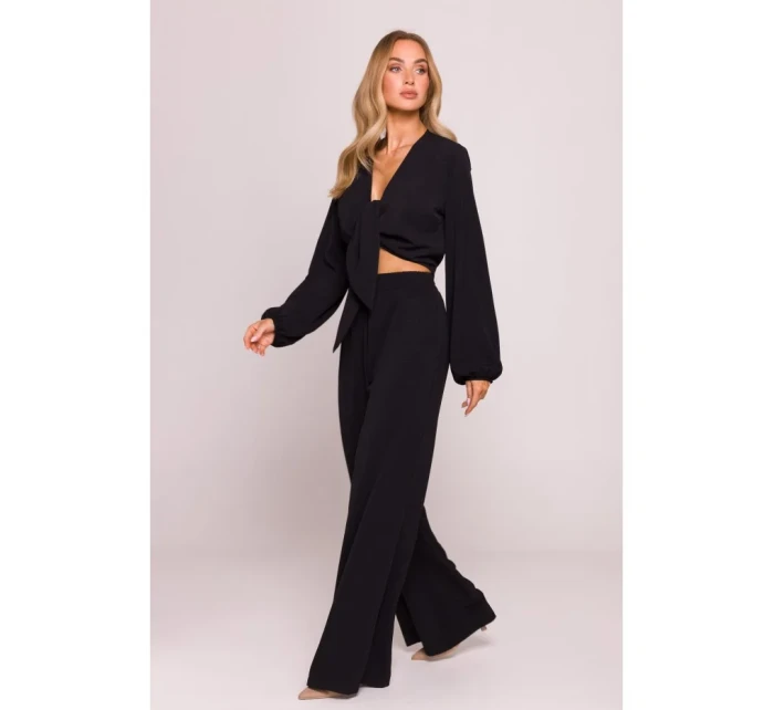 model 21136173 Široké kalhoty černé - Moe