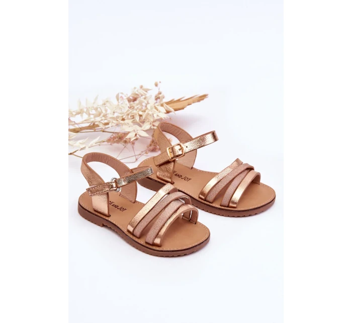 Dětské sandály s popruhy Růžové zlato Isla Dětské sandály s popruhy Růžové zlato Isla