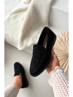 Dámské mokasíny z eko semiše – černé Renelia Dámské mokasíny z eko semiše – černé Renelia