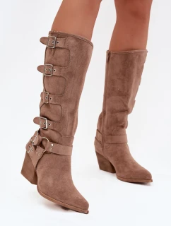 Kozačky na podpatku  model 217818 Step in style