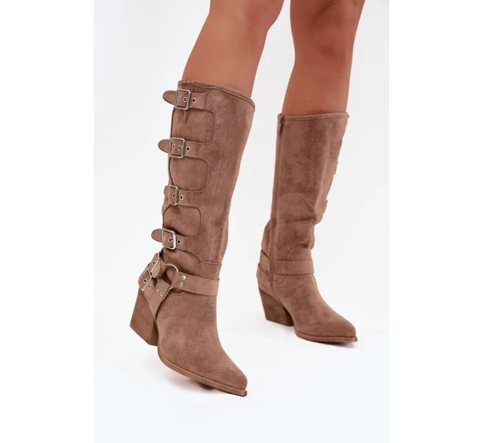 Kozačky na podpatku  model 217818 Step in style