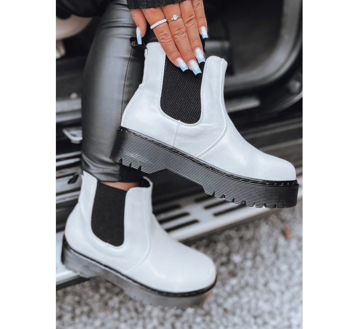 Dámské kozačky STEPBACK s vysokou podrážkou bílé FashionStreet ZY0495 Dámské kozačky STEPBACK s vysokou podrážkou bílé FashionStreet ZY0495