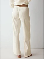 Versatile Rib Straight Trousers - Silk White - TRIUMPH Silk White - TRIUMPH