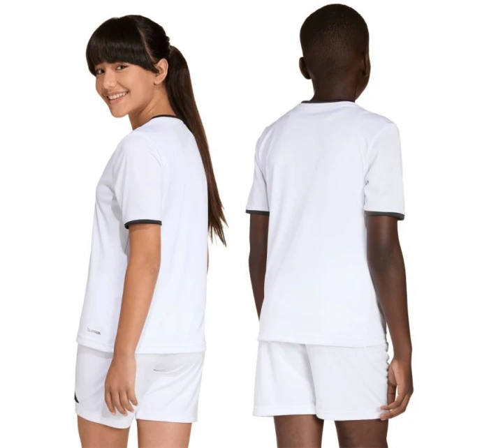 Dětské tričko adidas Entrada 26 Jersey bílo-černé JZ2532 Dětské tričko adidas Entrada 26 Jersey bílo-černé JZ2532