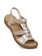 Dámské pohodlné nazouvací sandály model 22050522 - Rieker Dámské pohodlné nazouvací sandály model 22050522 - Rieker